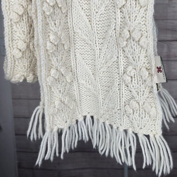 Carraig Donn 100% Merino Wool Scarf Made in Ireland Chunky Knit - Picture 6 of 7